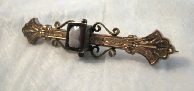 Victorian Cameo Bar Pin