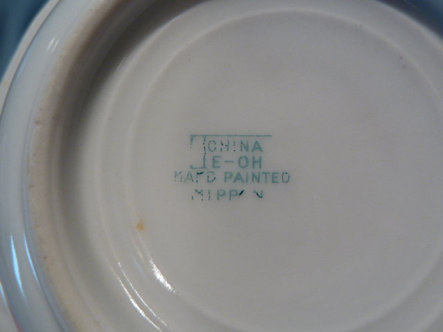 E-OH NIPPON JAPAN 6 PIECE BERRY BOWL SET PURPLE VIOLETS RARE