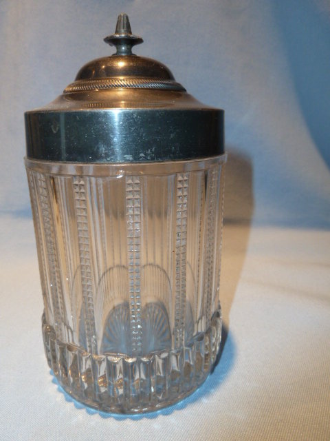VICTORIAN PICKLE CASTOR CASTER WITH FORK CLEAR ZIPPER PANEL