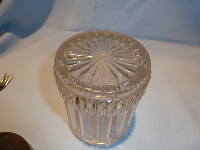 VICTORIAN PICKLE CASTOR CASTER WITH FORK CLEAR ZIPPER PANEL