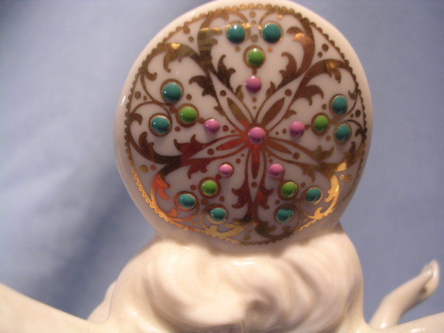 LENOX IVORY CHINA TALL ANGEL OF LIGHT JEWELED FIGURINE