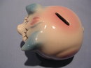 HULL POTTERY DIME CORKY PIG BANK PASTEL COLORS RARE 1958