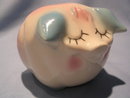 HULL POTTERY DIME CORKY PIG BANK PASTEL COLORS RARE 1958