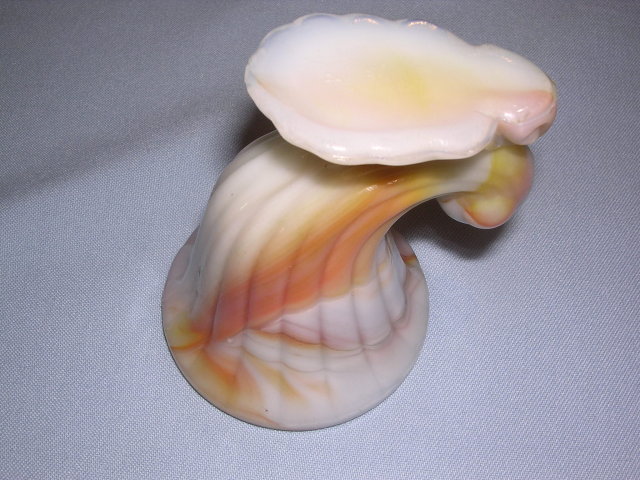 CARAMEL AND WHITE /GRAY AGRO AGATE CORNUCOPIA TOOTHPICK HOLDER