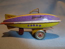 VINTAGE GERMAN ZZ TIN LITHO ZEPPELIN ORNAMENT