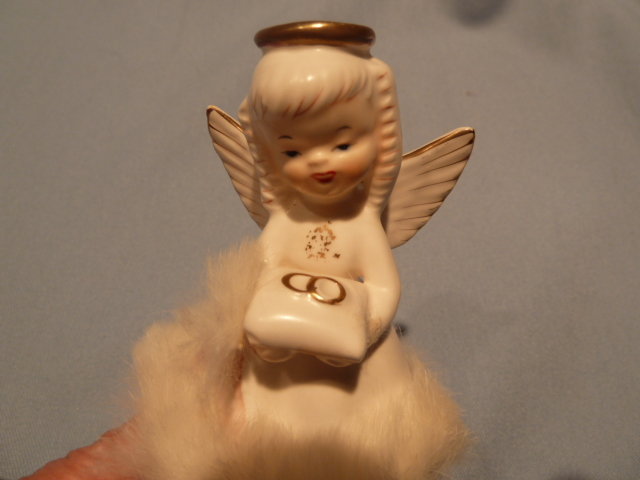 Vintage Napco June Angel Figurine A4588 Wedding Fur