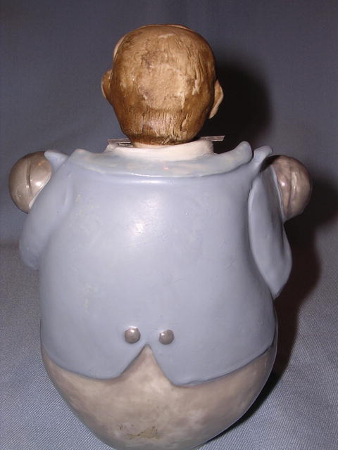 Very Rare Antique Bisque Weight Lifter Figural Nodder