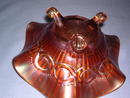 BEADED CABLE CARNIVAL GLASS BOWL