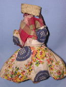 BLACK CLOTH DOLL HAND MADE