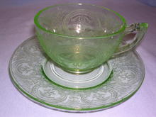GREEN DEPRESSION GLASS