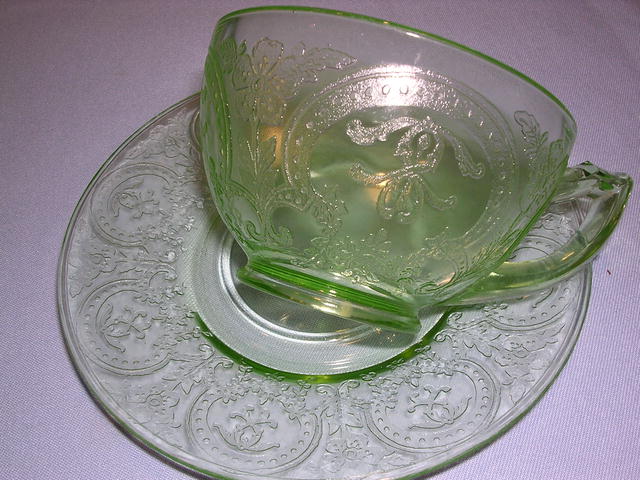 GREEN DEPRESSION GLASS