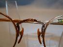 ANTIQUE BAUSCH & LOMBE HIBO 1/10 ROUND ENGRAVED RIM BI FOCAL EYE GLASSES IN ORIG CASE