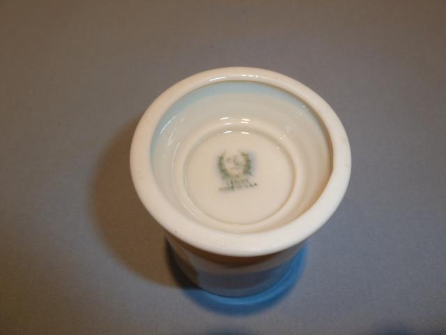 VINTAGE LENOX CHINA GREEN MARK WHITE TOOTHPICK HOLDER