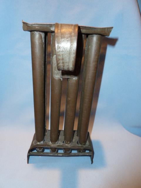 ANTIQUE EIGHT (8) TAPER TIN CANDLE MOLD WITH HANDLE