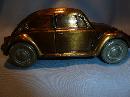 1977 VOLKSWAGEN VW GOLD BEETLE BUG METALPA ADVERTISING BANK BY BANTHRICO