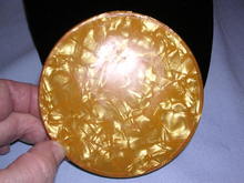 BAKELITE BUTTERSCOTCH COLOR TRAVEL MIRROR