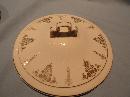 BEAUTIFUL ANTIQUE COVERED HANDLED CHAMBER POT WHITE WITH GOLD