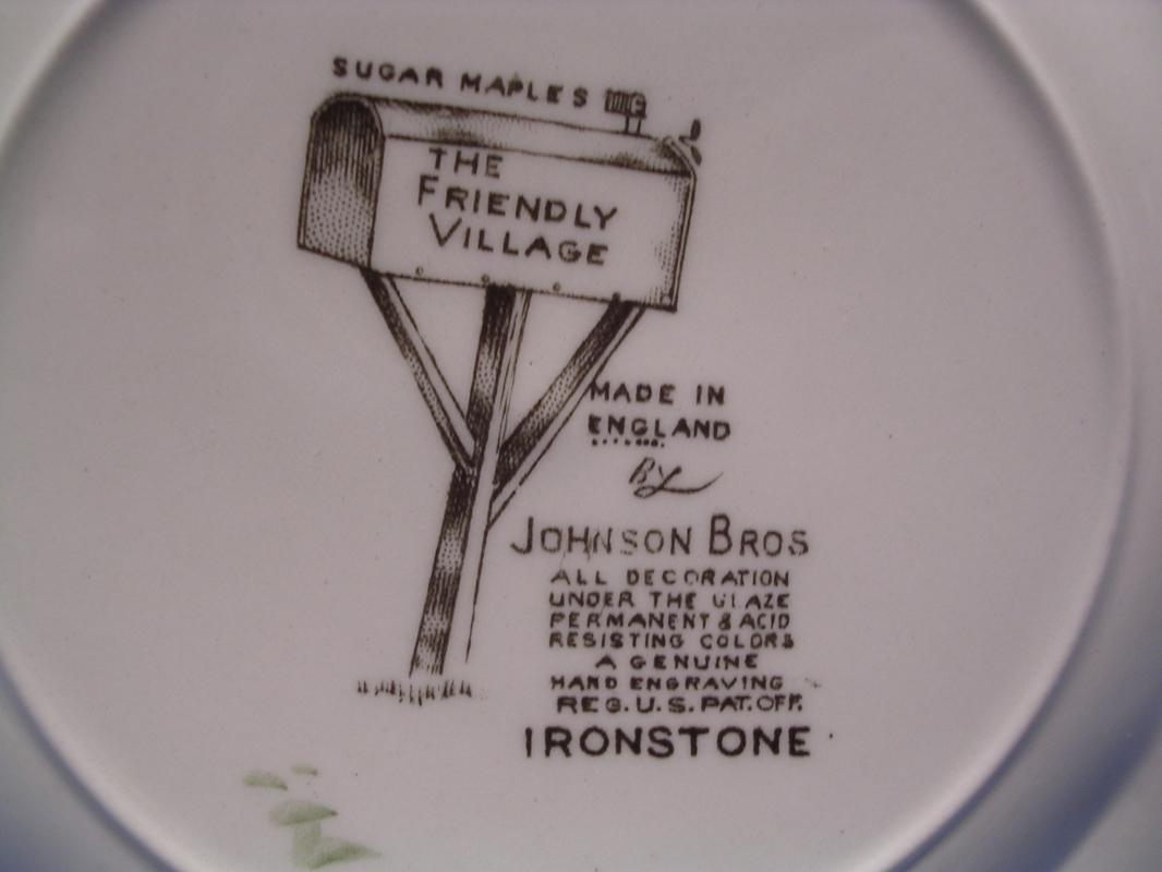 JOHNSON BROTHERS FRIENDLY VILLAGE 10 INCH DINNER PLATE