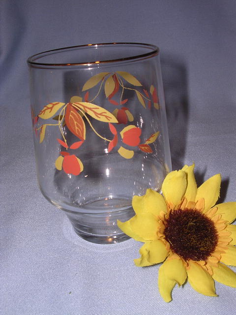 HALL AUTUMN LEAF 13 OZ SHORT TUMBLER BROCKWAY