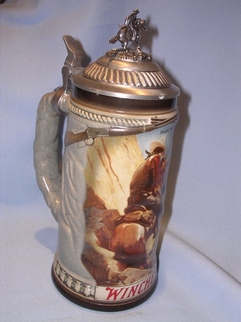 WINCHESTER MODEL 94 ANNIVERSARY LIDDED STEIN BY GERZ ORIG BOX
