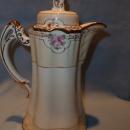 BEAUTIFUL NIPPON EIGHTEEN PIECE CHOCOLATE POT WITH DEMI CUPS AND SAUCERS