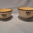 European 10 PC ENAMEL COW SET, MILK PITCHER, COFFEE POT AND CUPS