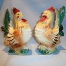 VINTAGE ROYAL COPLEY SET OF HEN AND ROOSTER CHICKENS