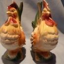 VINTAGE ROYAL COPLEY SET OF HEN AND ROOSTER CHICKENS