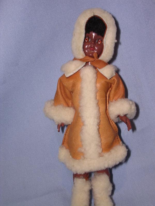 VINTAGE CARLSON ESKIMO DOLL LEATHER CLOTHING
