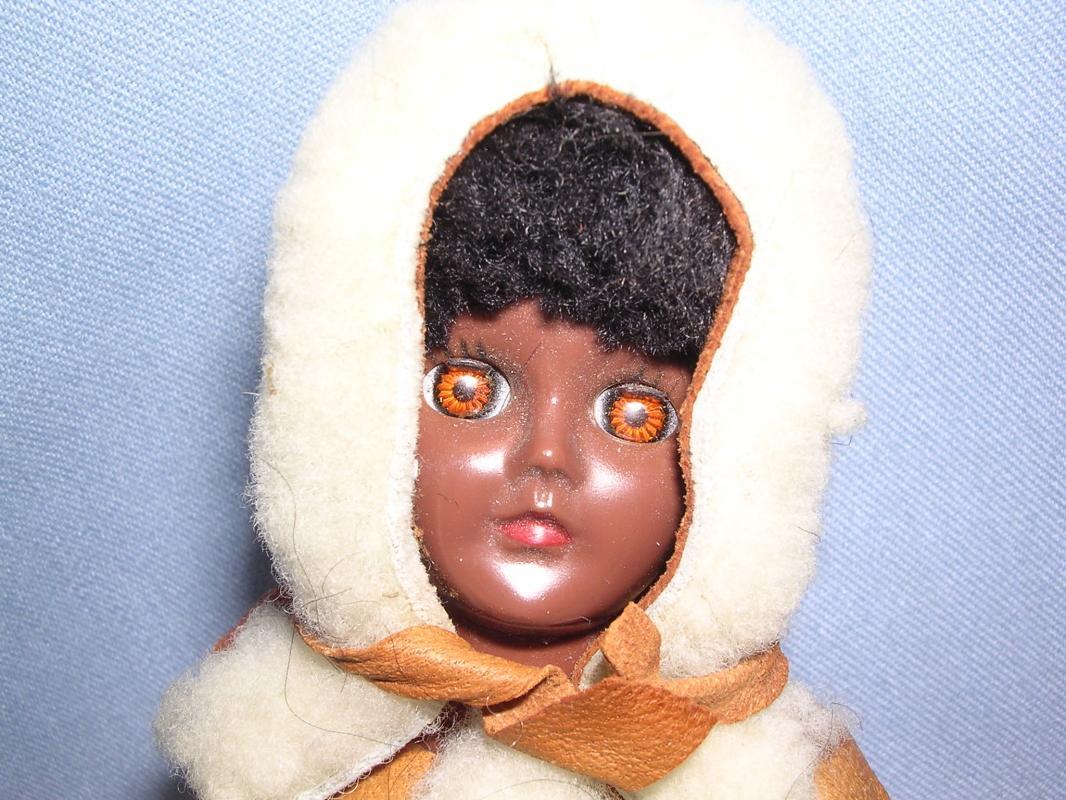 VINTAGE CARLSON ESKIMO DOLL LEATHER CLOTHING