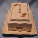 VINTAGE BEIGE PINK FLORAL CHEESE KEEPER ROMANIA