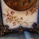 ANTIQUE ANSONIA PAWNEE COBALT BLUE MANTLE CLOCK 1882