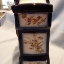 ANTIQUE ANSONIA PAWNEE COBALT BLUE MANTLE CLOCK 1882