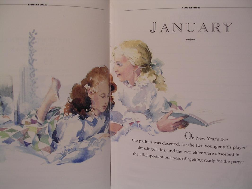 Vintage Little Women Illustrated Diary Daily Planner Perpetual HB