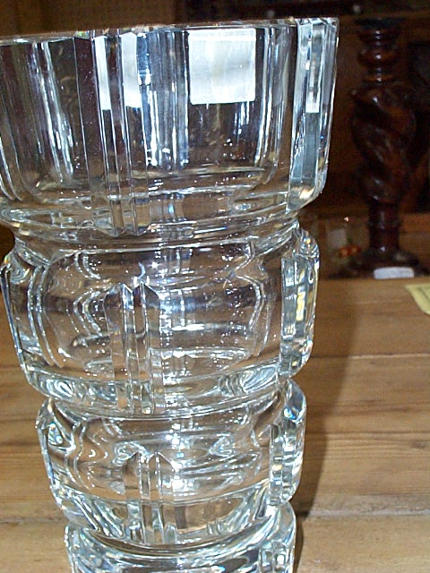 Czech Lead Crystal Small Square Cut Vase