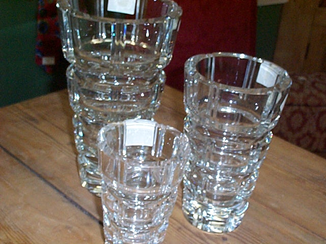 Czech Lead Crystal Small Square Cut Vase