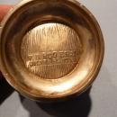 F.B. ROGERS PAIR OF SILVER PLATE ORNATE SALTS WITH COBALT LINERS