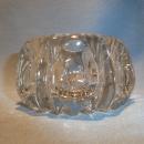 ANTIQUE HEAVY GLASS CRYSTAL THUMBPRINT DESIGN MASTER SALT