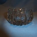 ANTIQUE HEAVY GLASS CRYSTAL THUMBPRINT DESIGN MASTER SALT