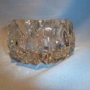 ANTIQUE HEAVY GLASS CRYSTAL THUMBPRINT DESIGN MASTER SALT