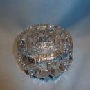 ANTIQUE HEAVY GLASS CRYSTAL THUMBPRINT DESIGN MASTER SALT