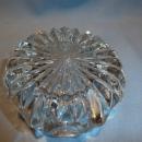 ANTIQUE HEAVY GLASS CRYSTAL THUMBPRINT DESIGN MASTER SALT