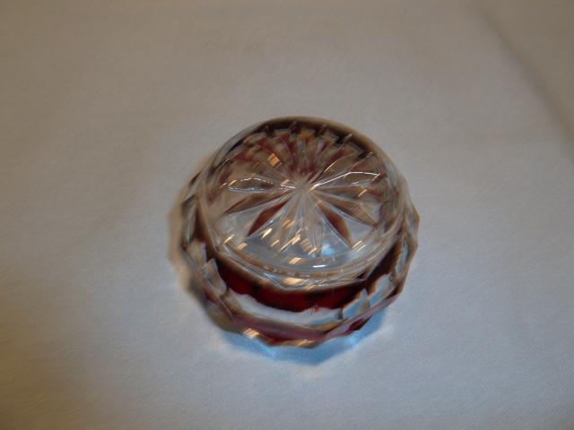 NEW MARTINSVILLE RED FLASH GLASS MASTER OPEN SALT 1915
