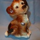 ROYAL COPLEY SITTING PUPPY FIGURINE WITH ORIG LABEL STICKER