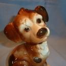 ROYAL COPLEY SITTING PUPPY FIGURINE WITH ORIG LABEL STICKER