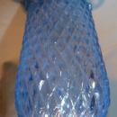 FENTON DIAMOND BLUE OPALESCENT OPEN EDGE VASE