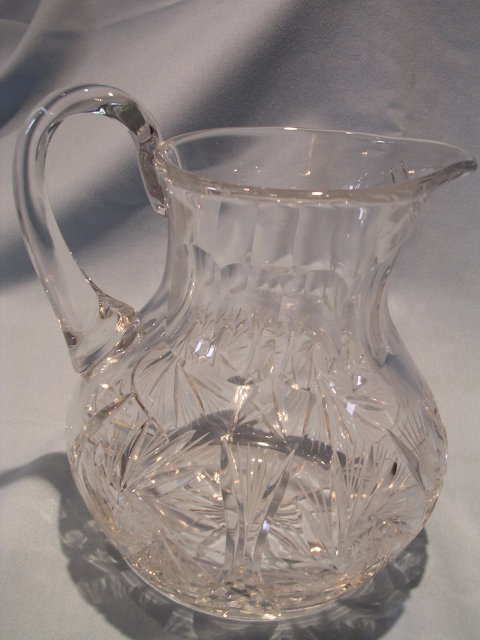 AUTHENTIC HAWKES SIGNED LEAD CRYSTAL LARGE PITCHER BEAUTIFUL