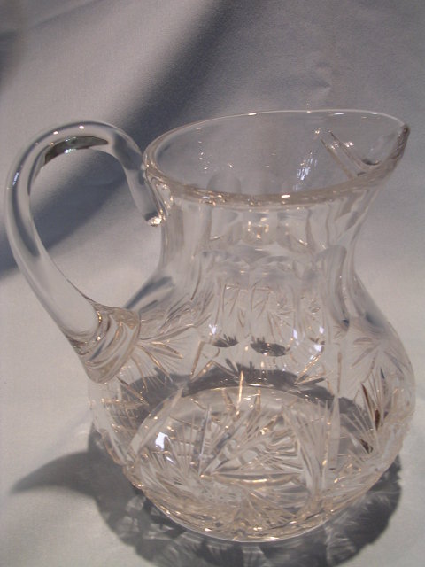 AUTHENTIC HAWKES SIGNED LEAD CRYSTAL LARGE PITCHER BEAUTIFUL