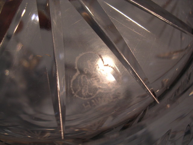 AUTHENTIC HAWKES SIGNED LEAD CRYSTAL LARGE PITCHER BEAUTIFUL