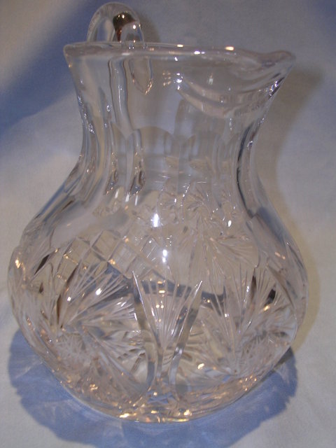 AUTHENTIC HAWKES SIGNED LEAD CRYSTAL LARGE PITCHER BEAUTIFUL